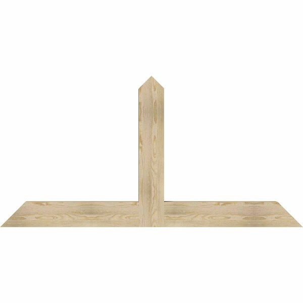 Ekena Millwork Portland Rough Sawn Timber Gable Bracket, Douglas Fir, 72"W x 36"H x 4"D x 6"F, 12/12 Pitch GBW072X36X0406POR00RDF - main